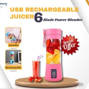 USB Rechargeable Juicer 6 Blades Electric Blender Portable Mixer